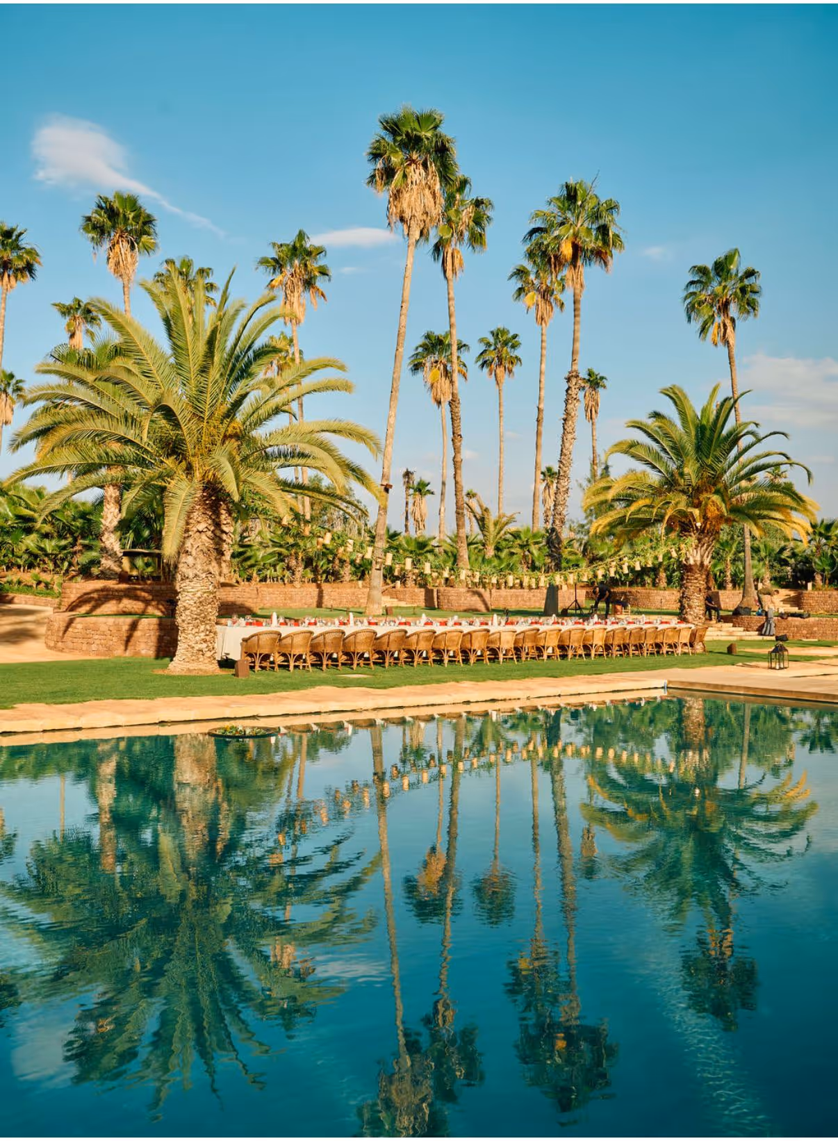 Poolside Wedding Dinner